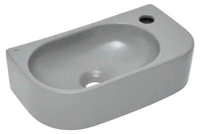 Produktbild von SAT Infinitio Handwaschbecken Hängewaschbecken 40x21,5 cm ohne Überlauf, grau matt