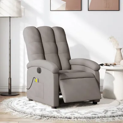 Produktbild von Massagesessel Fernsehsesel Elektrisch Taupe Stoff 3204088