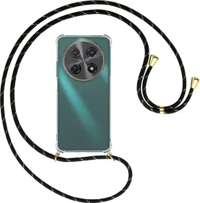 Produktbild von Handykette Backcover-Schutzhülle mit Band (Metall goldfarben) für Huawei nova 12i - schwarz/gold