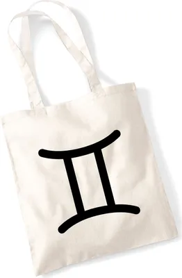 Produktbild von Huuraa Jutebeutel Zwillinge Sternzeichen Zeichen 10 Liter Natural Baumwolle Tasche Geschenkidee