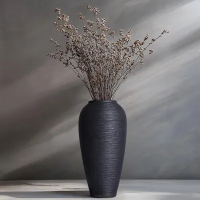 Produktbild von Keramikvase 34 cm, schwarz, für Wohnzimmer