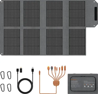 Zdjęcie produktu dla Panel słoneczny, 4 porty wyjściowe, przenośna konstrukcja, panel słoneczny 80 W