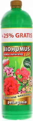 Obrázek produktu pro Biohumus 1L kapalné hnojivo pro pelargonie a muškáty - přírodní vícesložkové hnojivo