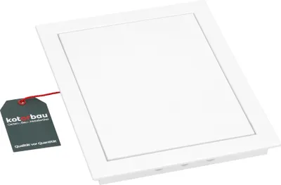 Zdjęcie produktu dla KOTARBAU® Drzwiczki rewizyjne Klapa rewizyjna 20x25 cm do malowania Zamek zatrzaskowy Drzwiczki rewizyjne Drzwiczki rewizyjne Drzwiczki rewizyjne Klapa rewizyjna Klapa serwisowa Klapa do czyszczenia plyt gipsowo-kartonowych Tworzywo sztuczne Bialy