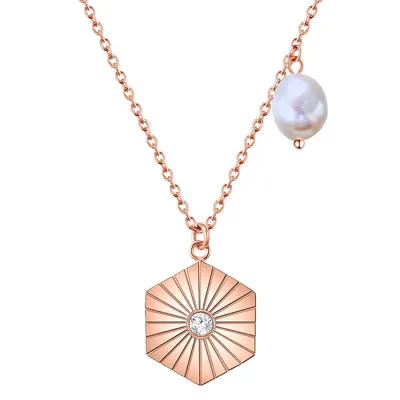 Produktbild von Valero Pearls Halskette Edelstahl Preciosa Süßwasser-Zuchtperle 40,0 cm Basiskette + 5,0 cm Verlängerung 50100137