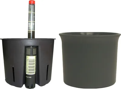 Produktbild von Set3 Hydro Blumentopf Atlas anthrazit 22/19 + Kulturtopf + Wasserstandsanzeiger Ø 24,5 cm H 20,0 cm
