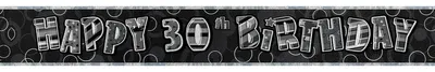 Produktbild von 30. Geburtstag | Banner schwarz / silber