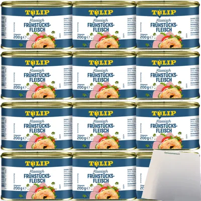 Produktbild von Tulip Klassisch Frühstücksfleisch VPE (12x200g Dose) + usy Block
