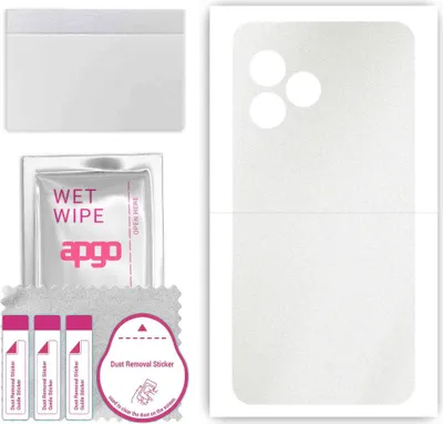 Produktbild von apgo Rückseite Schutzfolie, Skin, kompatibel mit Xiaomi Redmi 12 5G, Hinten Displayschutzfolie aus Vinylfolie, kratzfest, einfache Montage - Matt Transparent