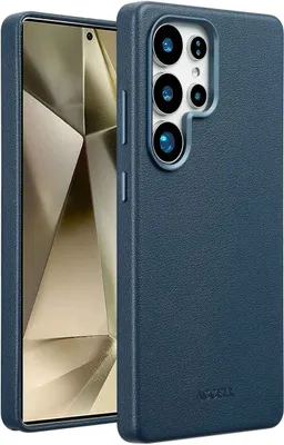 Produktbild von Accezz MagSafe Leather Backcover für das Samsung Galaxy S25 Ultra - Nightfall Blue