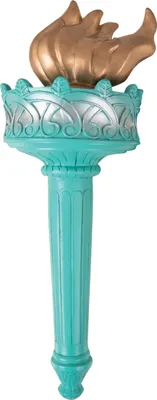 Obrázek produktu pro Kostýmový doplněk Socha Svobody s pochodní modrozlaté barvy 30 cm -