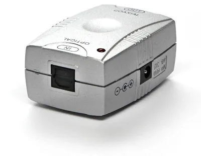 Produktbild von Digitales Signal von optisch auf koaxial, TOSLINK F - CINCH F, mit DC-Stromversorgung, EOL