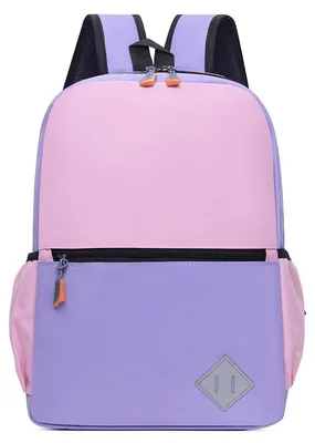 Obrázek produktu pro Dětský školní batoh – voděodolný batoh z oxfordské tkaniny – 42x30x14 cm – s velkým úložným prostorem – batoh na učebnice pro školáky a teenagery – růžová a fialová barva