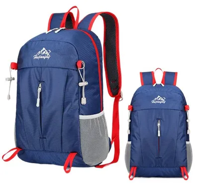 Produktbild von Leichter faltbarer Outdoor-Rucksack unter 20 L – tragbarer Wanderrucksack für Trekking, Sport und Radfahren, zusammenfaltbar und verstaubar，Dark Blue