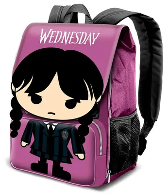 Obrázek produktu pro Batůžek Wednesday Chibi s klopou, 45 cm