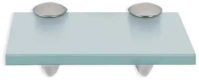 Image de Étagère en verre Vigevee pour salle de bain 20 x 10 cm, étagère murale en verre dépoli, étagère en verre de sécurité trempé
