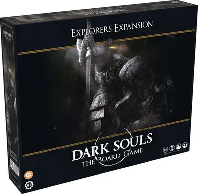 The image shows the front of a board game expansion box, featuring artwork and text.