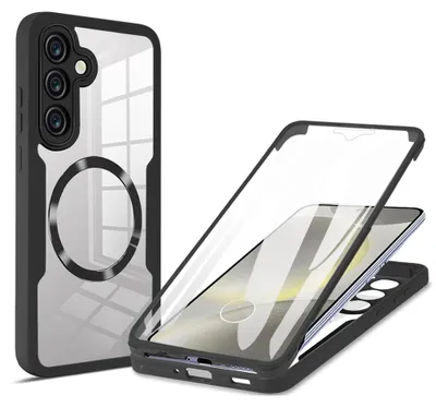 Produktbild von Techsuit ColorVerse 360 Vollschutzhülle mit Displayschutzfolie und MagSafe für Samsung Galaxy S25 - Schwarz