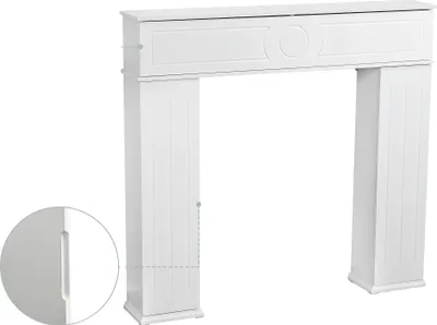 Produktbild von Kamin-Schrank, Minimalistisches Modernes Design, Reichlich Stauraum, WEISS