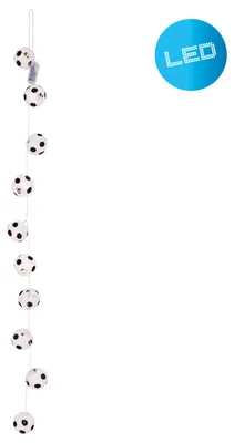 Obrázok produktu pre Rozprávkové svetlá detská izba vnútorné futbalové batérie LED papierové lampióny 5217123