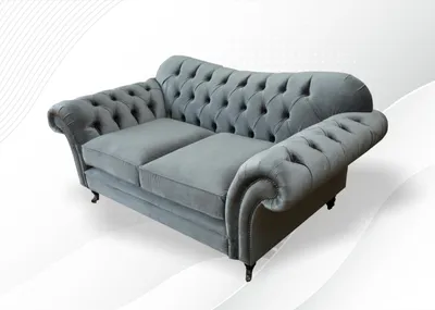 Produktbild von Chesterfield Textil Sofa 2 Sitzer Luxus Sofa Polster Sofas Design Stoffsofas Neu