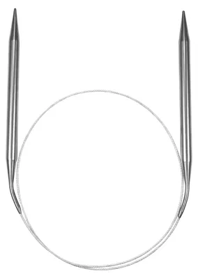 Produktbild von 8 mm Rundstricknadeln, austauschbar, Edelstahl, 80 cm