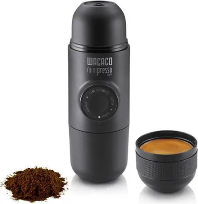 Produktbild von WACACO Minipresso GR, tragbare Espressomaschine, Kompatibel gemahlener Kaffee, kleine Reisekaffeemaschine, manuell von Piston Action betrieben