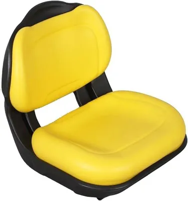 Productafbeelding van Zitmaaier Zitting - Tractor Stoel - Gazon Onderhoud - Waterdicht PVC Materiaal - 475 mm Breed - Geel