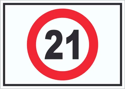 Produktbild von Zutritt ab 21 Jahre Symbol Aufkleber A1 (594x841mm)