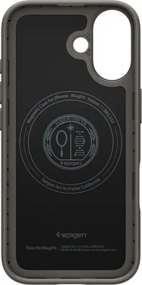 Produktbild von Spigen Thin Fit (MagFit), Cover, Apple, iPhone 17, 16 cm (6.3"), Dunkles Grau