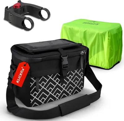 Image de Sacoche de vélo étanche, 6 litres, avec support pour smartphone, pour guidon