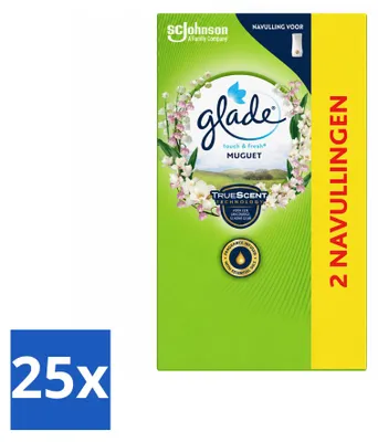 Obrázek produktu pro 25 kusů náplně Glade Touch & Fresh – vůně Maiglöckchen (bezová) – 10 ml – výhodný balení