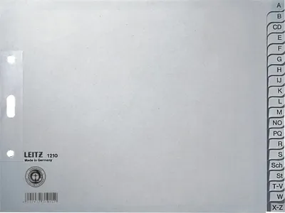 Produktbild von Register A4+ Tauenpapier 10-tlg. blanko grau Packung mit 20 Stück