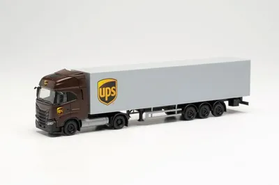 Imagen del producto de Herpa Camión Iveco S-Way LNG, remolque tipo caja, UPS, número de modelo 315036