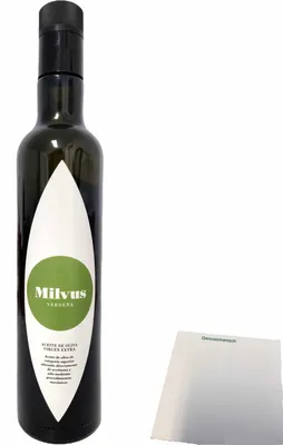 Produktbild von Milvus Verdena Aceite de Olivia Virgen Extra Natives Olivenöl (500ml Flasche) + usy Block