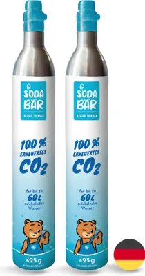Produktbild von CO2-Zylinder für SodaStream | 2 x 425g (60 l) | Premiumfüllung mit Kohlensäure von Linde Deutschland