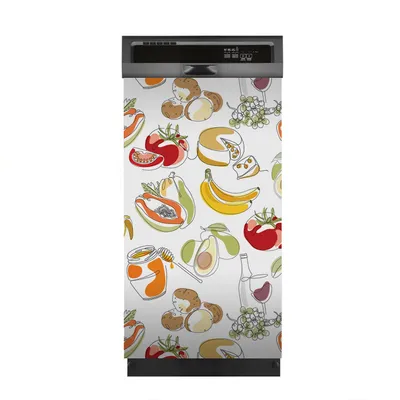 Produktbild von Magnete Dekorative 45x80 cm Küche Magnetmatte Spülmaschine - Obst und Gemüse
