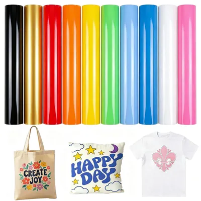 Bügelvinyl-Set, 10 Blatt, 30,5 x 21 cm, bunt