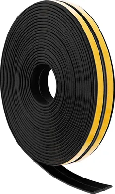 Produktbild von Schwarze EPDM Gummidichtungen - schalldicht - 12 Meter