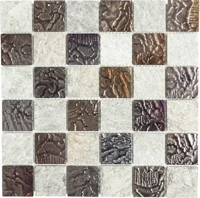 Produktbild von Glasmosaik XCM CR73 mix grau 30x30 cm