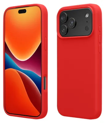 Produktbild von kwmobile Handyhülle für iPhone 17 Pro Max Hülle, für iPhone 17 Pro Max Case - Hülle Silikon - kabelloses Laden - Klassisch Rot
