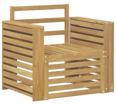 Imagen del producto de vidaXL: Juego de sofás de exterior de madera maciza de acacia, color blanco