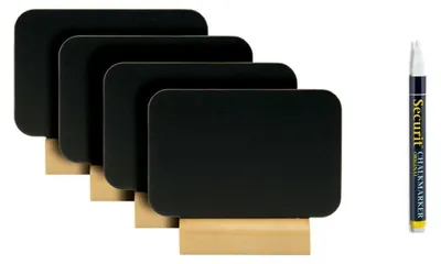 Imagen del producto de Securit FBT-RECT-4. Soportes para mesa Securit SILHOUETTE MINI "RECT"