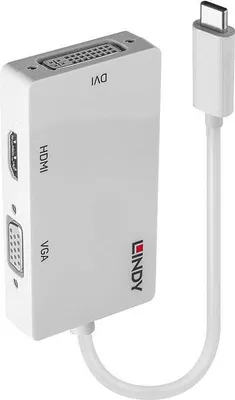 Immagine prodotto di LINDY Konverter USB 3.1 Typ C auf 3 Displays HDMI DVI VGA