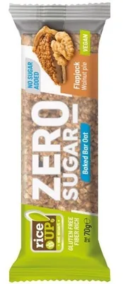 Obrázek produktu pro Rice Up Zero Bezlepková ovesná tyčinka ořechový koláč bez přidaného cukru (70g), 100928