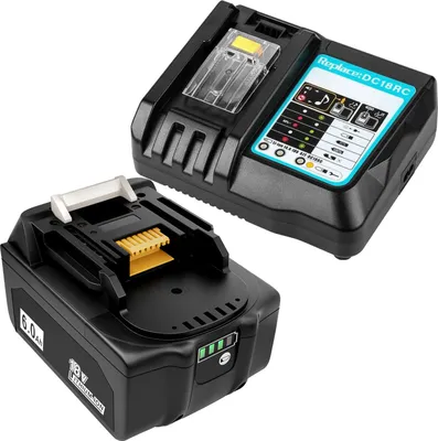 Zdjęcie produktu dla akumulator litowo-jonowy 18V 6,0Ah z ładowarką DC18RC do Makita BL1850 BL1815 BL1820 BL1830 BL1835 BL1840 BL1840B BL1845 BL1850B BL1860 BL1860B LXT400