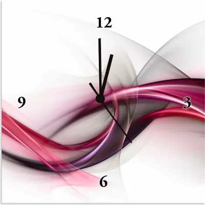 Produktbild von ARTland Wanduhr auf Alu Funkuhr - schwarzer Zeiger Ideen Größe: 30x30 cm