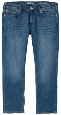 Produktbild von s.Oliver Stretch-Jeans Übergröße Casby blau used