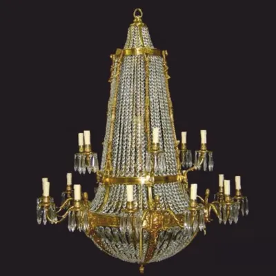 Produktbild von Casa Padrino Luxus Barock Kristall Kronleuchter Gold Ø 110 x H. 140 cm - Barock Interior