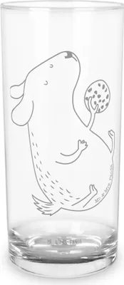 Produktbild von Mr. & Mrs. Panda Glas Hund Keks 200 ml - Transparent - Geschenk, Cocktailglas, Tumbler, Hundekekse, glücklich, Sprüche, Hungrig, Leckerli, Trinkglas, Wasserglas